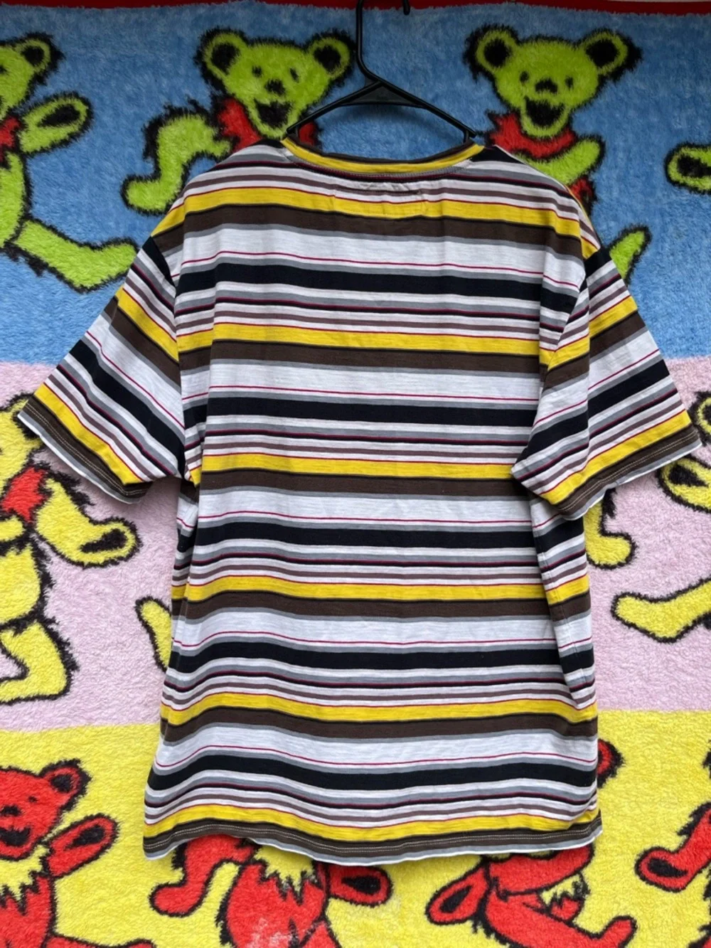 Guess Los Angeles Striped Embroidered T-Shirt Men’s Large - Picture 5 of 5
